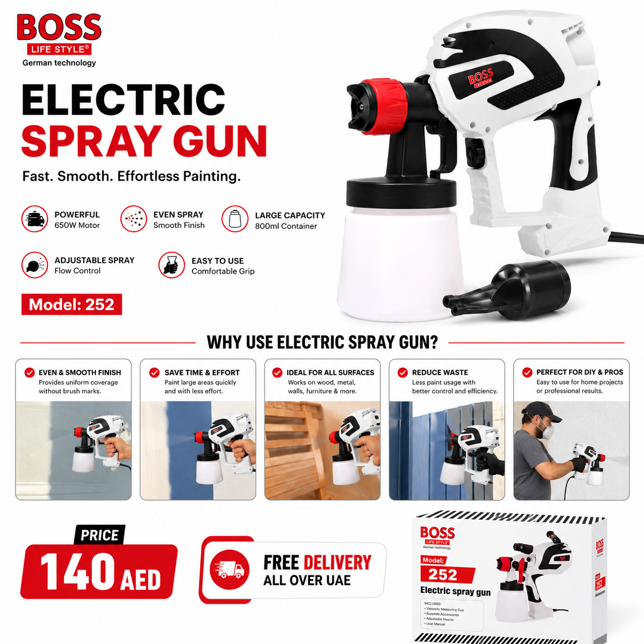BOSS Model 252 Electric Spray Gun